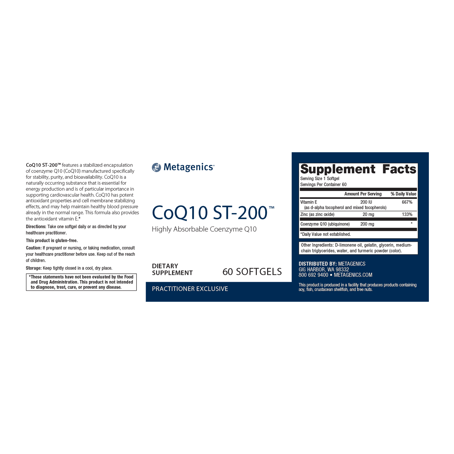 CoQ10 ST-200™ 60 SG (200 mg) - Image 2